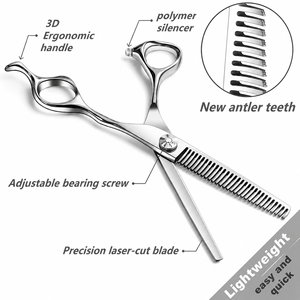 Ciseaux professionnels pour toilettage des animaux, pour couper les poils des animaux, ciseaux de toilettage pour une coupe lisse et facile, professionnels - Product Image 4