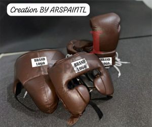 Ensemble d'équipement de boxe personnalisé Winning pour l'entraînement et le sparring : Gants, protège-tête et protège-génitale, ensemble de protection de style Winning personnalisé - Product Image 4