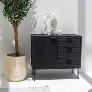 Buffet à 3 tiroirs et 1 porte Vandana Arista Stellar Black pour des intérieurs modernes et élégants - Product Image 1