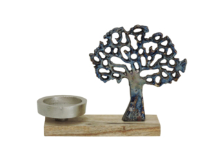 Figurine de lapin en aluminium nickelé durable Artesign avec base en bois découpée en forme de Père Noël, décoration 2x1 pouce - Product Image 3