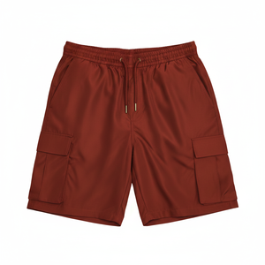 Pantalones cortos de hombre de algodón de color liso, estilo casual, tipo cargo, de media longitud, ajustados, de talla grande, con 6 bolsillos, ¡los más vendidos! - Product Image 1