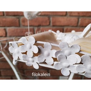 Cute Handmade Paper Napkin Holder With Bird And Flower Design White Metal <b>Stand</b> For Table Decor - Product Image 2