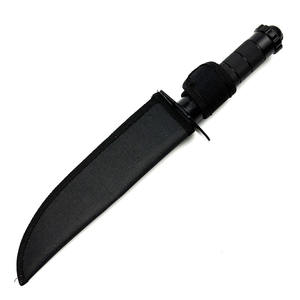 Couteau de survie et de chasse d'extérieur, acier inoxydable, lame fixe, manche en plastique, avec étui en cuir - Product Image 2