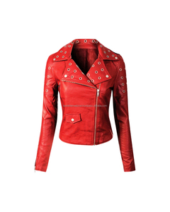 Cotton Filled Women's Zipper <b>Jacket</b> with Pearl Decoration Thick V-neck Cotton Filled Women's <b>Jacket</b> Genuine Leather <b>Jacket</b> - Product Image 3