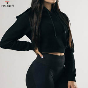 Hoodie court personnalisé pour femme – Sweat à capuche décontracté et oversize avec logo frontal, 100 % coton imperméable - Product Image 2