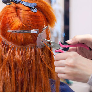 Pinzas para Extensiones de Cabello, Herramienta Mini de 3 Orificios para Extensiones de Cabello con Anillos Micro y Nano (Rosa) - Product Image 5