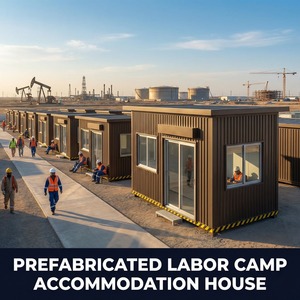 Bâtiment modulaire en structure acier pour bureau de chantier, <span class=keywords><strong>maison</strong></span> d'hébergement préfabriquée pour camp de travail - Product Image 2