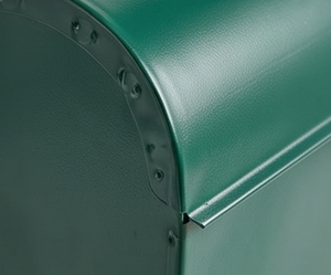 Buzón de pared metálico verde premium con recubrimiento en polvo, diseño de acceso frontal impermeable para almacenamiento de correo en exteriores. - Product Image 2