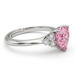 Heart & Round Lab Grown <b>Diamond</b> <b>Ring</b> in PT950 Platinum | IGI Certified 2.40 CT Women's Fine Jewelry - Product Image 2