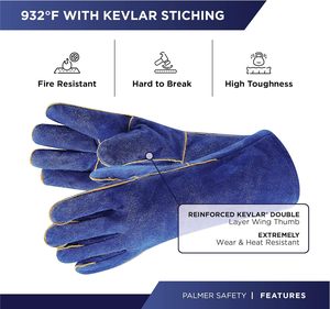 Guantes de Soldadura de Cuero Vacuno de Alto Rendimiento, Artículo de Moda, Resistentes al Calor, Protección y Seguridad para Soldadores - Product Image 3