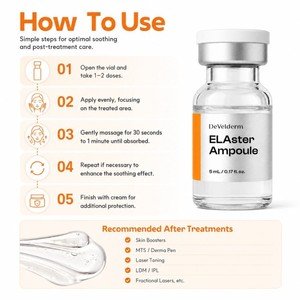 Ampoule de beauté coréenne PDRN 5mL pour une récupération rapide, une hydratation durable, la régénération cellulaire de la barrière cutanée, et un effet apaisant sur la peau. - Product Image 4