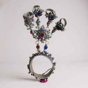 Conjuntos de Joyería Nupcial India al por Mayor para Mujer, Hermosos y Hechos a Mano, Chapados en Oro, con Pendientes Antiguos y Collar de Gargantilla - Product Image 5