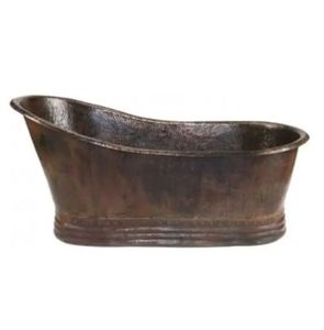 Indian Home Crafts Antique <b>Metal</b> Freestanding Oval <b>Bathtub</b> Vintage Style Soaking Tub Without Lid - Product Image 1