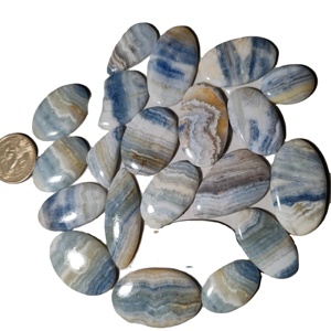 Cabochons en quartz shélite naturel de haute qualité, pierres précieuses en vrac pour la fabrication de bijoux, formes variées 20-45mm, 6-10g, évalués par un tiers - Product Image 2