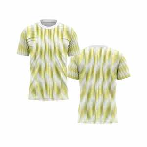 Camiseta de Fútbol Personalizada con Diseño Abstracto Amarillo, Sublimada, para Equipo de Fútbol - Product Image 1