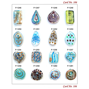 Pendentif en verre feuille d'argent Aurora Luster, bijoux artisanaux faits à la main, breloque de luxe, collection en gros pour l'exportation - Product Image 6