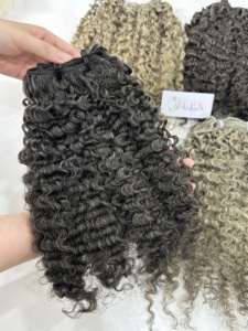 LEXHAIR Cabello Virgen Natural Rizado Gris Sal y Pimienta de un Solo Donante, Tendencia en Colores Personalizados, Venta al por Mayor, Cabello Vietnamita 100% - Product Image 4