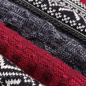 Custom <b>Men</b> Women Warm OEM DESIGN Knit Warm Tassel <b>Scarves</b> Reindeer Snowflake MUFFLER - Product Image 3