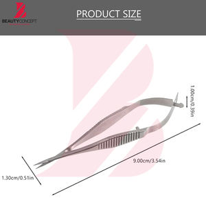 Ciseaux de beauté à ressort 2026 en acier inoxydable à lame de précision pour soins des ongles et couture, avec poignée antidérapante à action de ressort 4.5 - Product Image 5