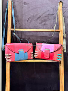 New Western Recycled Leather Crossbody Bag Multi Color Hot Selling Purse Women's Stylish Unique Multi Colored Shoulder Sling Bag - Product Image 5