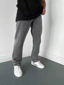 Fabricantes de Jeans Personalizados, Pantalones de Pierna Ancha, Último Diseño, Corte Recto, Jeans para Hombre, Moda, Jeans Holgados de Mezclilla Personalizados - Product Image 2