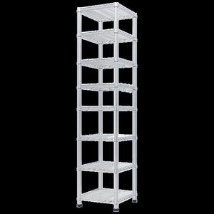 "70.87" H 8-Tier Heavy Duty <b>Plastic</b> Wire Shelving <b>Unit</b> 1344LBS NSF Metal <b>Shelves</b> Storage with Wheels Adjustable for Garage" - Product Image 6