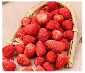 Fresas Enteras Liofilizadas, Snack Saludable Orgánico, Sabor Dulce, Crujiente, Delicioso, Frutas Secas Naturales a Granel, Envasado al Vacío - Product Image 1