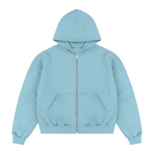 เสื้อสเวตเชิ้ตมีฮู้ดซิปขึ้นสำหรับผู้ชาย สีพื้น ผ้าฟลีซ แขนยาว ใส่ได้ในฤดูใบไม้ร่วง - Product Image 6