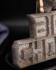 Colgante Personalizado con Letra Cursiva de Moissanita VVS, Plata S925, Estilo Hip Hop, Bañado en Rodio - Product Image 3