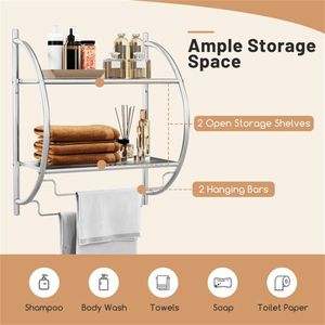 Portasciugamani Moderno in Acciaio Inox 304 per Bagno e Cucina, Portaoggetti per Doccia con Finitura in Alluminio per Hotel - Product Image 4