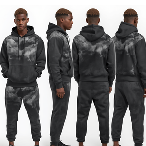 Chándal de Lujo para Hombre con Lavado Ácido y Diseño Gráfico Shadow Storm, en Algodón Premium de Alto Gramaje, Estilo Urbano - Product Image 4