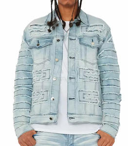 Chaqueta de invierno para hombre, estilo combinado con un look moderno de chaqueta vaquera para la moda urbana de todas las temporadas. - Product Image 2