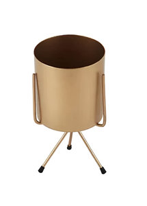 Venta caliente Juego de calidad premium de 3 macetas cilíndricas de metal con soporte de trípode - Product Image 2