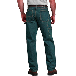Jeans de mezclilla modernos para hombre, corte recto, tiro medio, desgastados, lavado sucio, estilo urbano, venta al por mayor, 100% algodón, secado rápido - Product Image 5