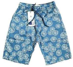 Summer 100% Cotton Breathable Eco-Friendly Boy's Shorts 4-10 Years Casual Elastic Waist Plain Dyed with Pattern Decoration - Product Image 3