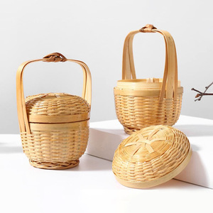 Natural bamboo gift <b>basket</b> <b>large</b> handle <b>baskets</b> <b>storage</b> containers low cost from Vietnam supplier - Product Image 6