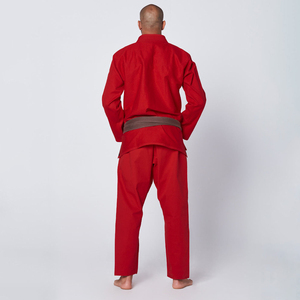 Pantalones de Artes Marciales de Poliéster/Nylon Rojos con Estampado Completo y Cintura Elástica para Entrenamiento Masculino - Duraderos - Product Image 3