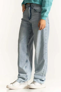 Pantalones Vaqueros de Mezclilla para Mujer, de Alta Calidad, Corte Ajustado, Transpirables, de Algodón, Color Sólido, Uso Diario, con Cordón, Cintura Media, Teñido Liso, OEM - Product Image 6