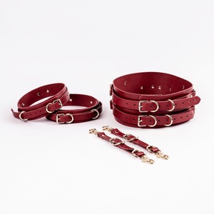 Private Label Vintage Genuine Leather Restraints 16Pcs <b>Sets</b> Heavy Duty <b>Bondage</b> Gear Premium Full Grain Leather RTTS-0009 - Product Image 3