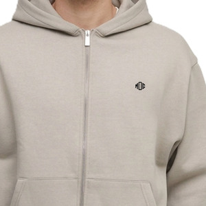 เสื้อฮู้ดซิปผ้าฝ้ายฟลีซสำหรับผู้ชาย รับทำโลโก้ เสื้อฮู้ดหนาน้ำหนักมากสำหรับผู้ชาย เสื้อฮู้ดสตรีทแวร์แบบเรียบสำหรับผู้ชาย ผลิตจากโรงงาน - Product Image 5