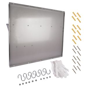 Protezione murale per cappa da cucina 36 x 29,5 pollici con ripiano portaoggetti, paraschizzi in acciaio inossidabile per cappa da cucina e mensole a muro - Product Image 6