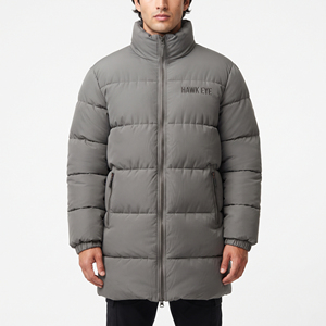 High Quality Men's Long Waterproof Puffer Jacket Adjustable Warm Winter <b>Coat</b> Soft <b>Lightweight</b> Outdoor Wholesale - Product Image 1