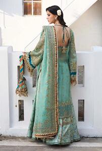 Premium Pakistani Anarklai Dress Deep Maroon Red Velvet <b>Silk</b> Long Maxi With Heavy Gold Zardosi Embroidery Handcrafted - Product Image 5