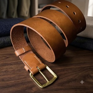Premium Quality Custom Designing Genuine Leather Steel Buckle Waterproof Heavy Duty <b>Vintage</b> Style Eco-Friendly Sustainable <b>Belts</b> - Product Image 1