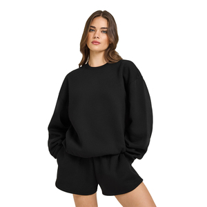 Conjunto Deportivo de Shorts y Camiseta Cuello Redondo para Mujer, con Logotipo Personalizado, Dos Piezas, para Gimnasio, Fitness, Running, Entrenamiento, Ropa Deportiva Informal de Verano - Product Image 1