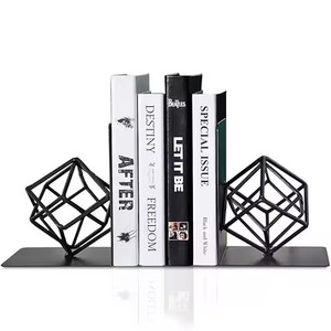 Modern Metal <b>Bookends</b> Strong Book Holder Non Slip Book Stopper Office Desk Shelf Organizer Home Decor - Product Image 5