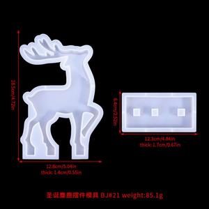 Moule en silicone pour bougie en résine de Noël, arbre de Noël, renne, bonhomme de neige, ange, porte-bougie de bureau - Product Image 6