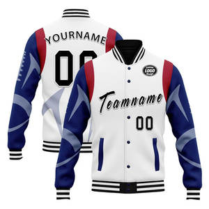 Chaqueta de Béisbol Varsity OEM, Personalizada, Mangas Bordadas, Cuello Alto, Uso Invernal, Antibacteriana, Envío Global eshel intl - Product Image 2