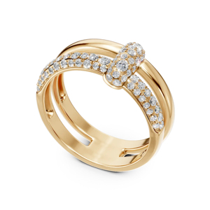 แหวนทองคำขาวประดับเพชรทรงกลมแบบ Eternity Band ดีไซน์รูปทรงล็อค หรูหรา เหมาะสำหรับงานแต่งงาน ทั้งชายและหญิง - Product Image 2