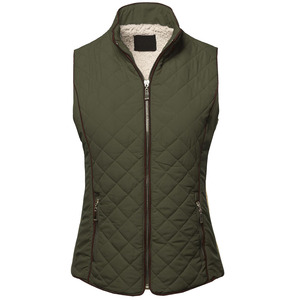 Chaleco Acolchado Impermeable sin Mangas para Mujer, Chaqueta de Invierno Cálida con Relleno de Poliéster, Cuello Alto, Personalizable, Tallas Grandes - Product Image 4
